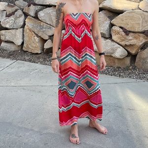 Aqua maxi dress